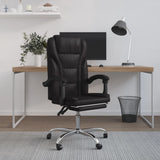 vidaXL Office Chair Adjustable Faux Leather Black
