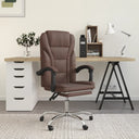 vidaXL Office Chair Adjustable Faux Leather Black