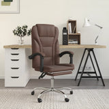 vidaXL Office Chair Adjustable Faux Leather Black