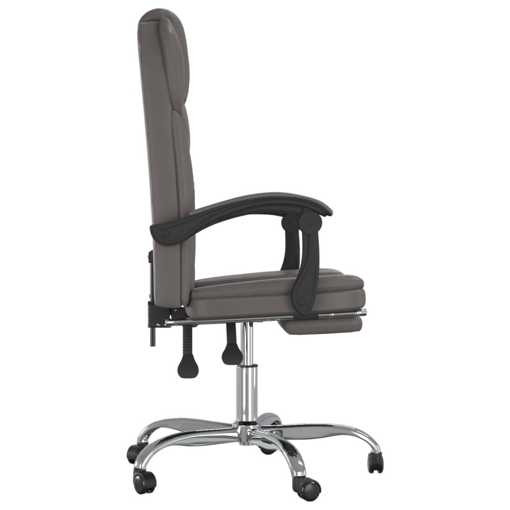 vidaXL Office Chair Adjustable Faux Leather Black