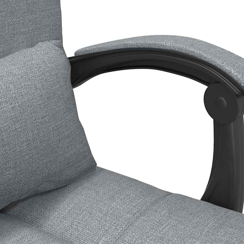 vidaXL Kantoorstoel massage verstelbaar stof taupe