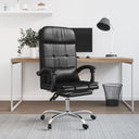 vidaXL Office Chair Massage Adjustable Faux Leather Black