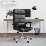 vidaXL Office Chair Massage Adjustable Faux Leather Black