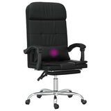 vidaXL Office Chair Massage Adjustable Faux Leather Black