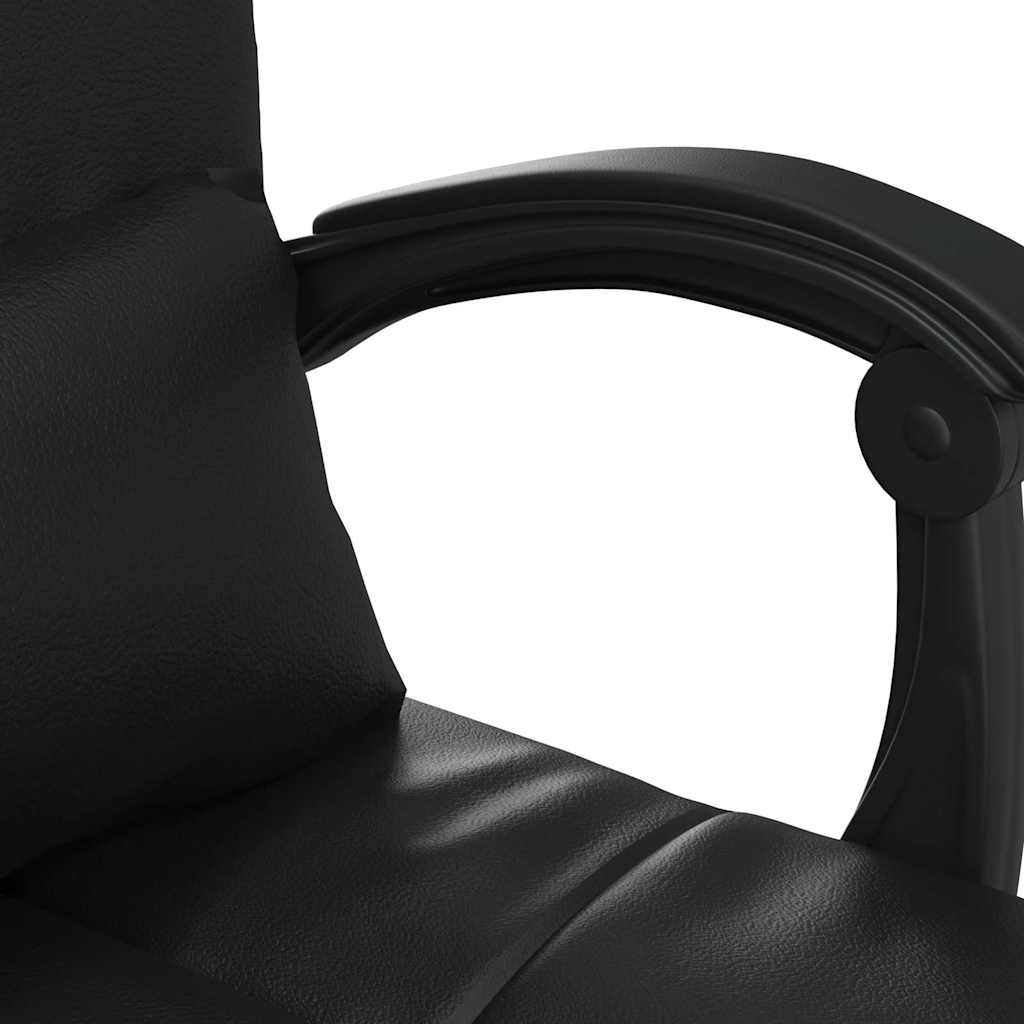 vidaXL Office Chair Massage Adjustable Faux Leather Black