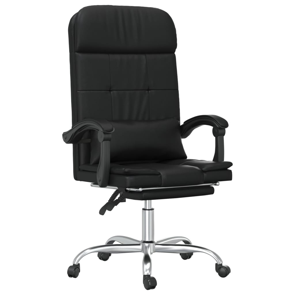 vidaXL Office Chair Massage Adjustable Faux Leather Black