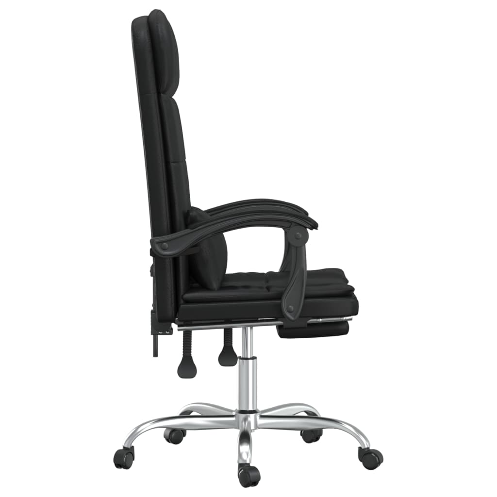 vidaXL Office Chair Massage Adjustable Faux Leather Black