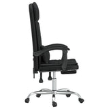 vidaXL Office Chair Massage Adjustable Faux Leather Black