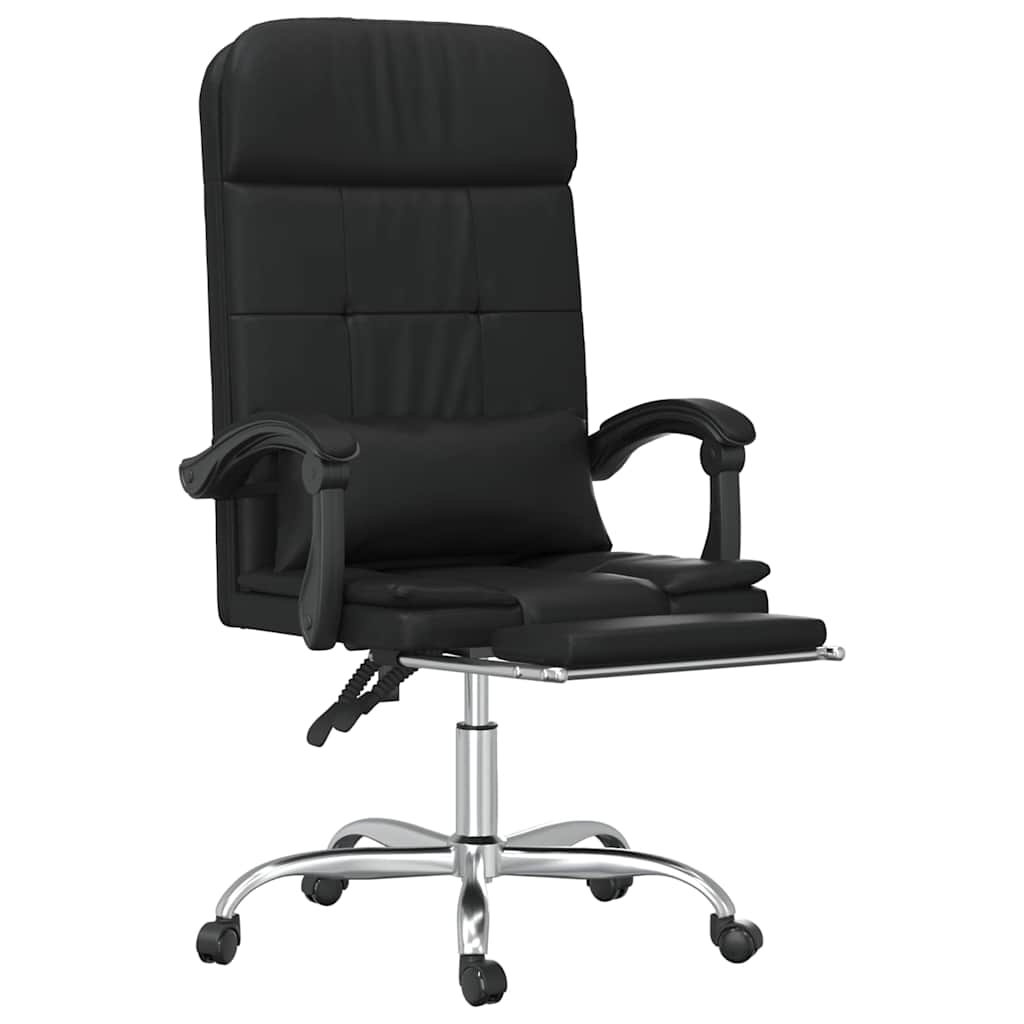 vidaXL Office Chair Massage Adjustable Faux Leather Black