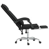 vidaXL Office Chair Massage Adjustable Faux Leather Black