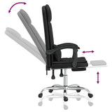 vidaXL Office Chair Massage Adjustable Faux Leather Black