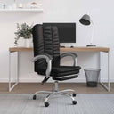 vidaXL Office Chair Adjustable Faux Leather Black