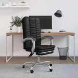 vidaXL Office Chair Adjustable Faux Leather Black