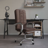 vidaXL Office Chair Adjustable Faux Leather Black