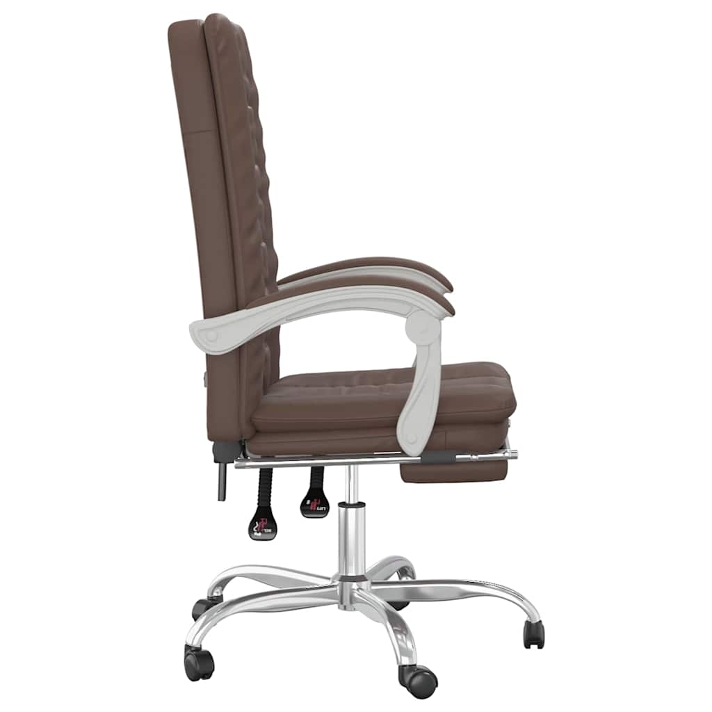 vidaXL Office Chair Adjustable Faux Leather Black