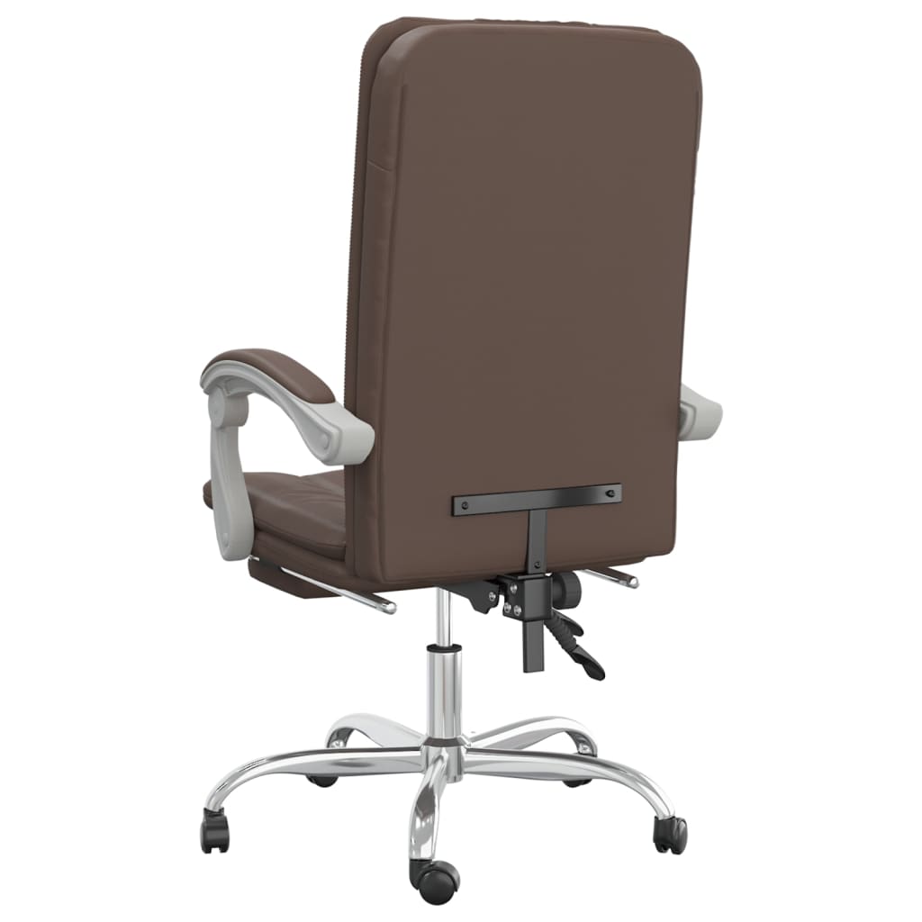 vidaXL Office Chair Adjustable Faux Leather Black