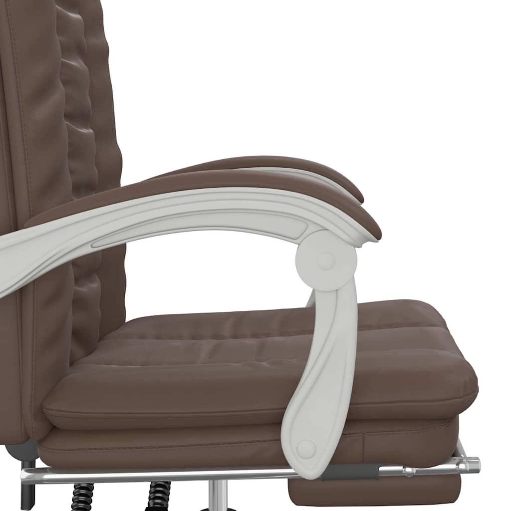 vidaXL Office Chair Adjustable Faux Leather Black
