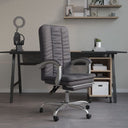 vidaXL Office Chair Adjustable Faux Leather Black
