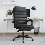 vidaXL Office Chair Massage Adjustable Faux Leather Black