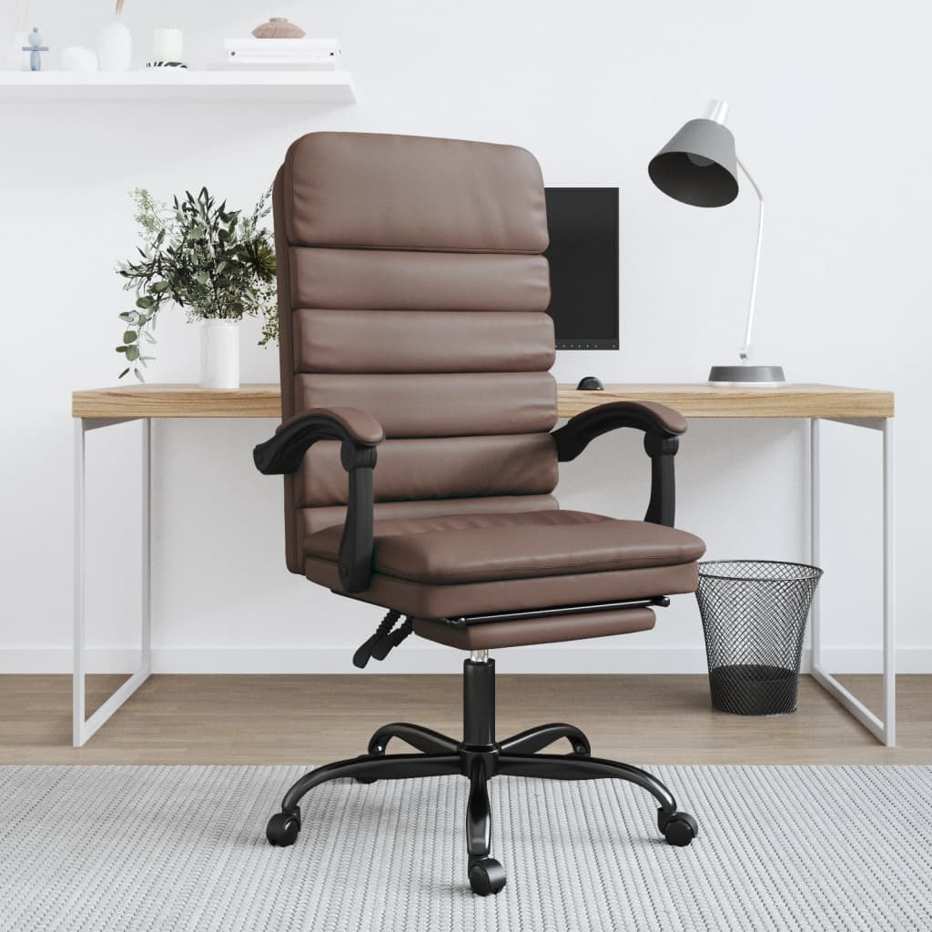 vidaXL Office Chair Massage Adjustable Faux Leather Black