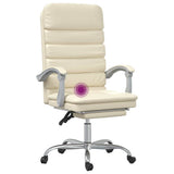 vidaXL Office Chair Massage Adjustable Faux Leather Black