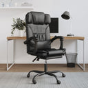 vidaXL Office Chair Adjustable Faux Leather Black