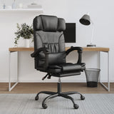 vidaXL Office Chair Adjustable Faux Leather Black