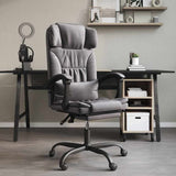 vidaXL Office Chair Adjustable Faux Leather Black