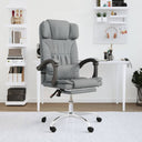 vidaXL Office Chair massage adjustable fabric taupe