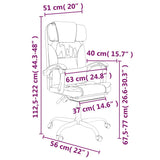 vidaXL Office Chair massage adjustable fabric taupe