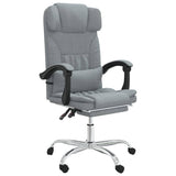 vidaXL Office Chair massage adjustable fabric taupe