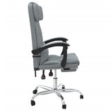 vidaXL Office Chair massage adjustable fabric taupe