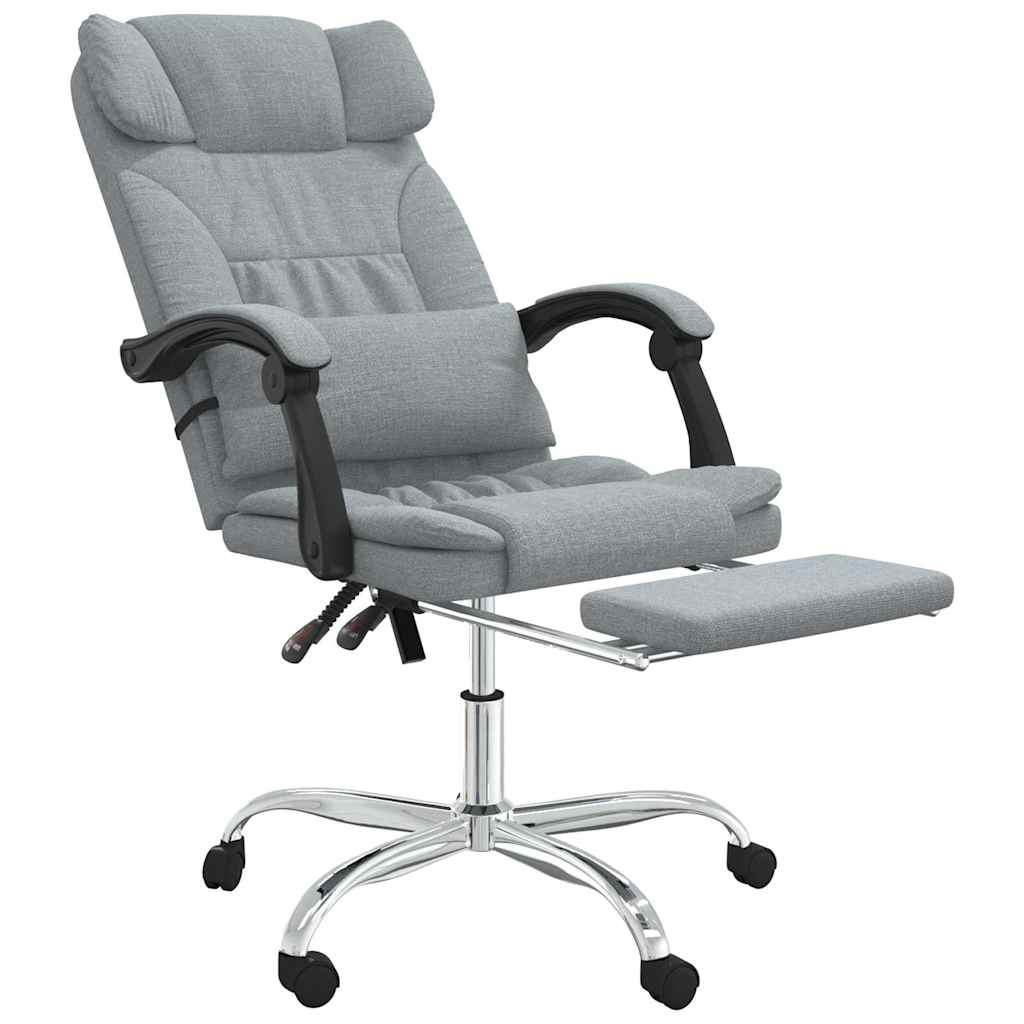 vidaXL Office Chair massage adjustable fabric taupe