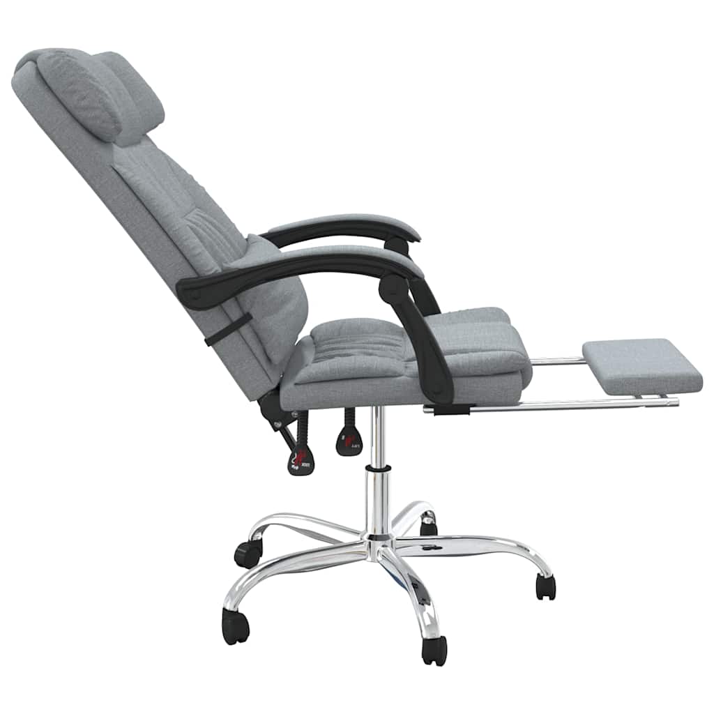 vidaXL Office Chair massage adjustable fabric taupe