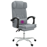 vidaXL Office Chair massage adjustable fabric taupe