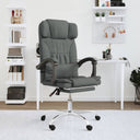 vidaXL Office Chair massage adjustable fabric taupe