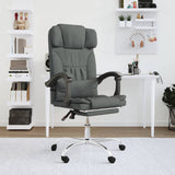 vidaXL Office Chair massage adjustable fabric taupe