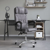 vidaXL Office Chair Adjustable Faux Leather Black