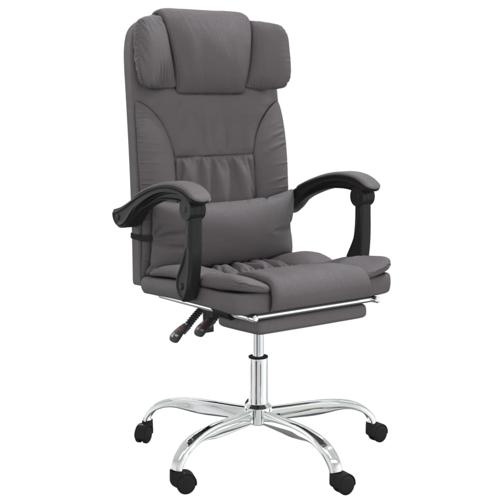 vidaXL Office Chair Adjustable Faux Leather Black