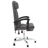 vidaXL Office Chair Adjustable Faux Leather Black