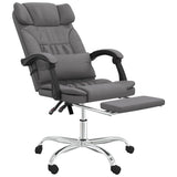 vidaXL Office Chair Adjustable Faux Leather Black