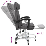 vidaXL Office Chair Adjustable Faux Leather Black