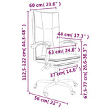 vidaXL Kantoorstoel verstelbaar stof taupe