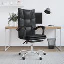 vidaXL Office Chair Adjustable Faux Leather Black