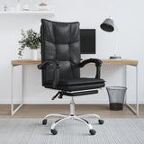 vidaXL Office Chair Adjustable Faux Leather Black