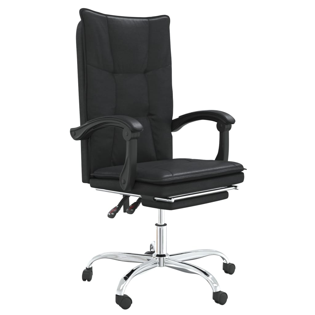 vidaXL Office Chair Adjustable Faux Leather Black