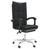 vidaXL Office Chair Adjustable Faux Leather Black
