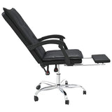 vidaXL Office Chair Adjustable Faux Leather Black