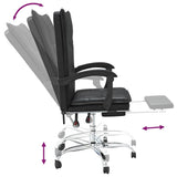 vidaXL Office Chair Adjustable Faux Leather Black