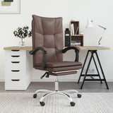 vidaXL Office Chair Adjustable Faux Leather Black